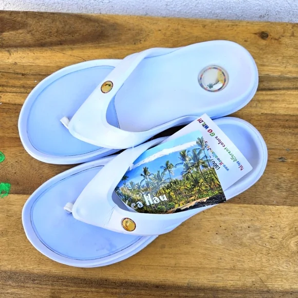 Hawaiian Jellys Ultra Comfort Kea Haú Unisex Sandals Men's Size 8 - Picture 2 of 15